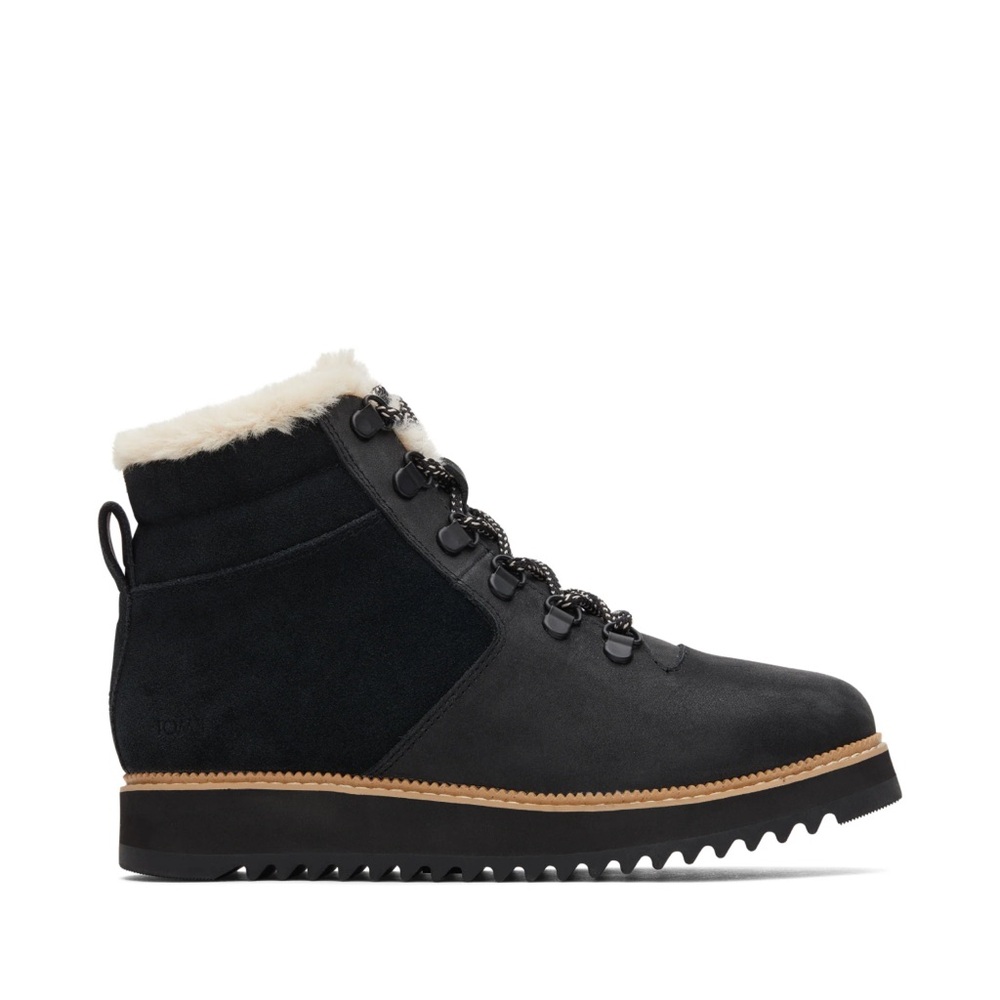 TOMS Waterproof Mojave Boots in Black Oiled Nubuck Suede Women’s Size 10